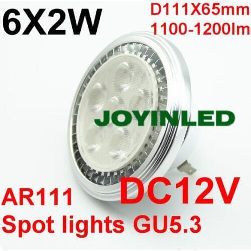 Clearly lens g53 6x2w 12W AR111 led lamps AC/DC12~24V led spot light ceiling lamp AR111