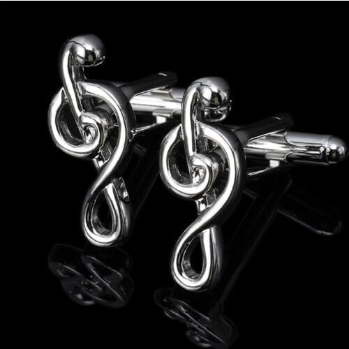 Hollow Musical Note Cufflinks For Mens Women Trendy French Shirt Cuff Links Office Wedding Cufflink Buttons Christmas Gift man