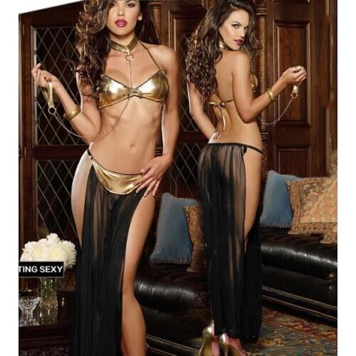 Sexy Lingerie Babydoll Cosplay Porno Sex Underwear Dress Exotic Apparel Skirt Lingerie Three-point Patent Leather Nightdress Set