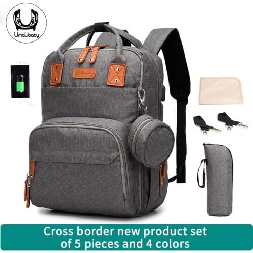 Diaper Bag Backpack Baby Nappy Bags Multifunction Waterproof Travel Back Pack with Changing Pad & Stroller Hooks & Pacifier Case