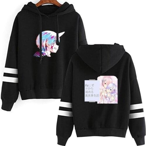 Re ZERO Starting Life in Another World Hoodie Sweatshirt Boys Girls Anime Rem Ram Jacket and Coat Harajuku autumn warm clothes