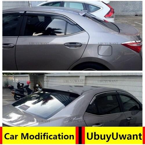 UBUYUWANT For Toyota Corolla 2014-2018 ABS Material Primer Color Tail Wing Decoration Rear Roof Spoilers Wings