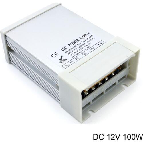 DC 100W 12V Outdoor rainproof DC 12V switch mode power supply source AC 110V / 220V to dc 12V 8.3A 100W power supply for led