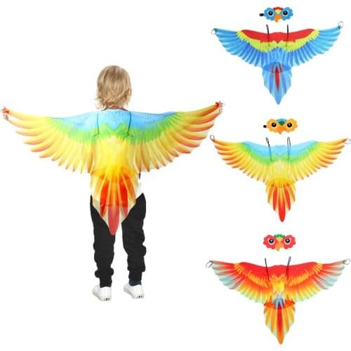 Bird Costumes Butterfly Wings Dragon Carnival Costume Blue Jay Scarlet Macaw Magpie Wings Boys and Girls Halloween Costume
