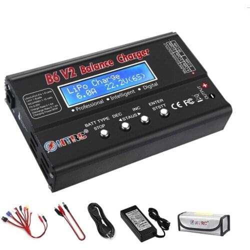 Charger LiPo Battery 1S-6S Balance Discharger Digital Battery Pack for NiMH/NiCD/Li-Fe Packs w/LCD Display Hobby Battery w/Tamiy