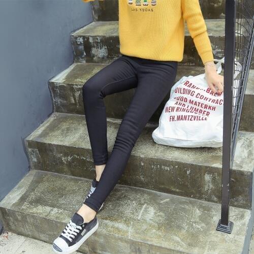 Female clothing black Leggings women wore warm autumn and winter ankle length standard pants