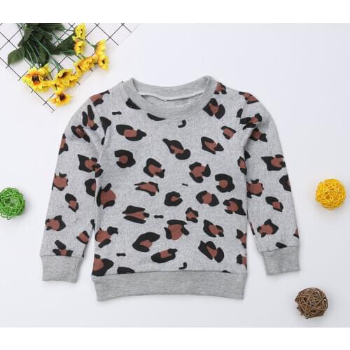 Autumn Winter Women Off Shoulder Ladies Leopard print Top Sweatshirt Jumper Long Matching Family Clothes