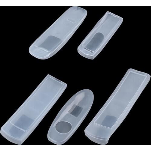 1pc Portable Silicone Air Condition Control Case TV Remote Control Cover Transparent Dust Protect Protective Storage Bag