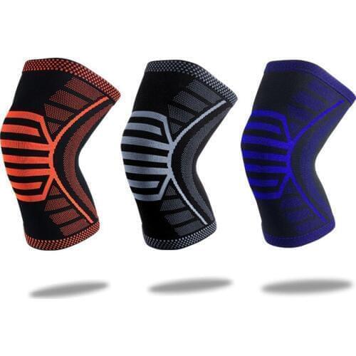 1 piece Knitting sports knee pads Support patella Guard Compression Cycling Basketball Injury Recovery Kneepad leg sleeve Brace