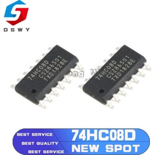 10PCS 74HC08D SOP14 74HC08 SOP SN74HC08DR SOP-14 SN74HC08 SMD New and Original IC
