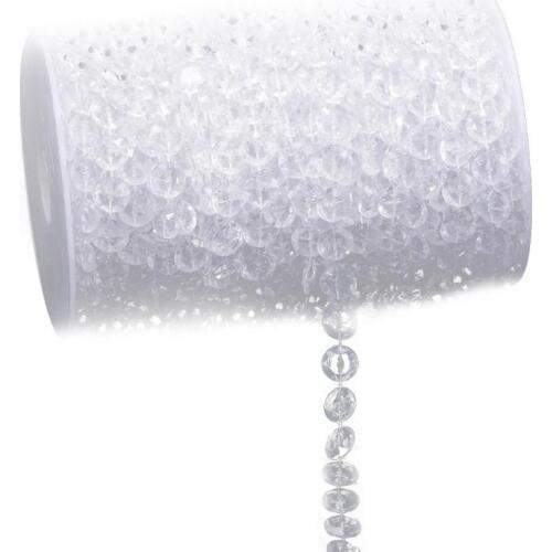 33FT Garland Diamond Acrylic Crystal Bead Curtain Accessories Wedding DIY Party Decor Ornaments Passage Backdrop window