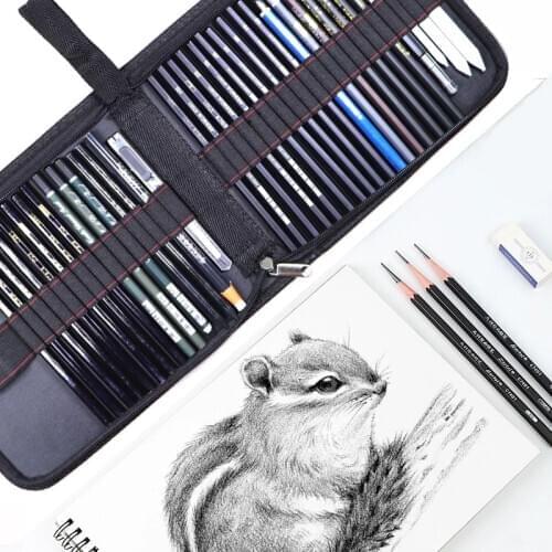 39PCS/set Sketch Pencil Set Sketch Outdoor Art Sketch Sketch Full Series Stationery 2H/HB/2B/3B/4B/5B/6B/7B/8B/10B/12B/Charcoal