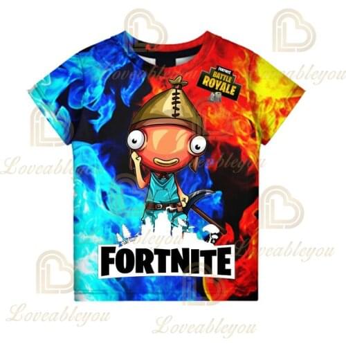 3d Tees Boys Girls Tops Fortnite Kids T-shirt Battle Royale Shooter Game Tshirt Baby Clothes Hero Child Wear for Birthday Gift