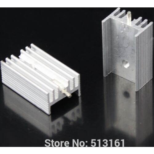 50 Pieces/lot 25x15x10mm Cooler Heatsink TO-220 TO220 Extrusion Heat Sink With Needle
