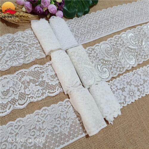 6-9.5cm S2066 white stretch lace for ladies' stretch lace underwear flowers with small wavy edges