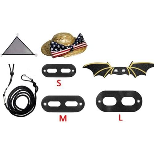 7pcs Lizard Traction Rope Reptile Bearded Dragon Harness Costume Safety Walking Leather Leash With Cap Hammock Pet Supplies