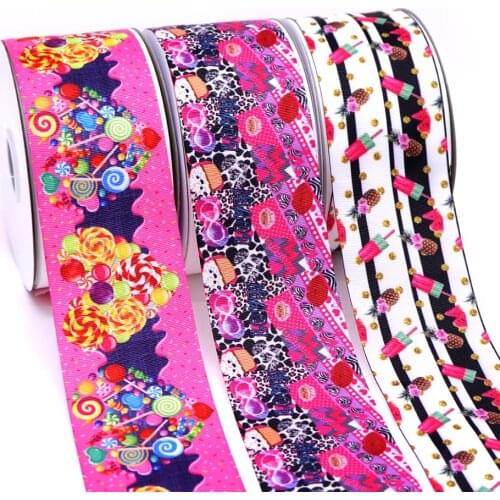 Free shipping 50 yard cartoon printed grosgrain ribbon 31184