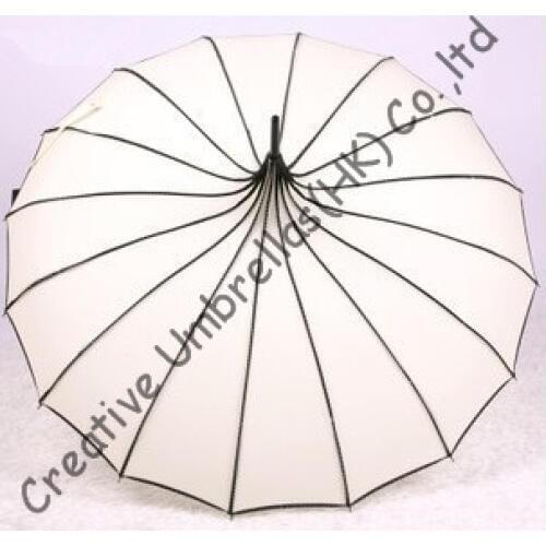 Free shipping,ladies fashion parasol,8mm pagoda umbrellas and 7.0mm metal fluted long ribs,hand open,tower parasol,16k