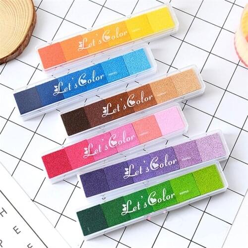 1 Piece DIY Scrapbooking Vintage Crafts Ink pad Colorful Inkpad Stamps Sealing Decoration Stamp