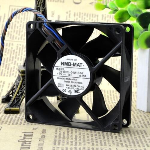 Computer Case CPU Cooler For NMB 8025 12V 0.65A 3110RL-04W-B86 4 wire PWM fan thermostat Computer Accessories CPU Cooling Fan