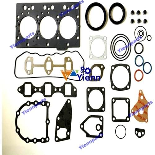 For Komatsu 3D78 Overhaul Full Gasket kit 16261-03310 1E038-03310 Steel Made For Kubota B2400HSE Tractor D1105 Engine Parts