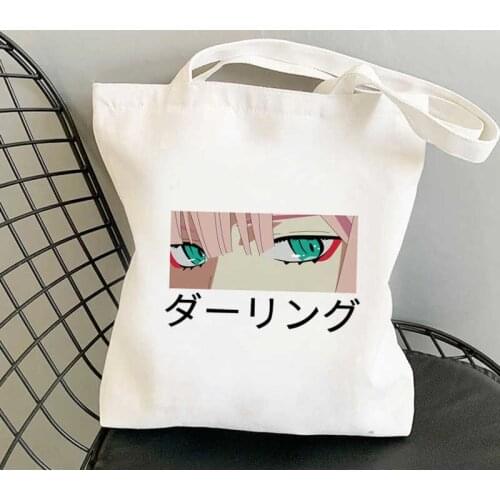 Darling in the Franxx Assassination Classroom shopping bag shopper cotton bolsa jute bag handbag canvas bag woven ecobag cabas