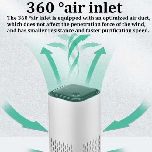 Mini Ozone Generator Deodorizer Air Purifier USB Rechargeable egative ion sterilization small household air purifier Clear Odor