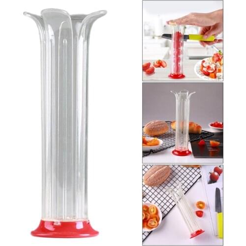 Mini Vertical Cherry Tomato Slicer Fruit Salad Making Strawberry Grape Cutter 87HA