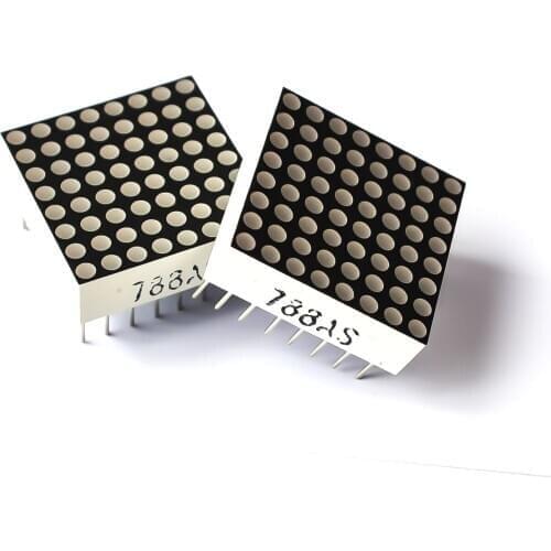 10pcs 788AS 8x8 8*8 Mini Dot Matrix LED Display Red Common Anode Digital Tube 16-pin 20mmx20mm 1.9mm DIY Electronic Kit For