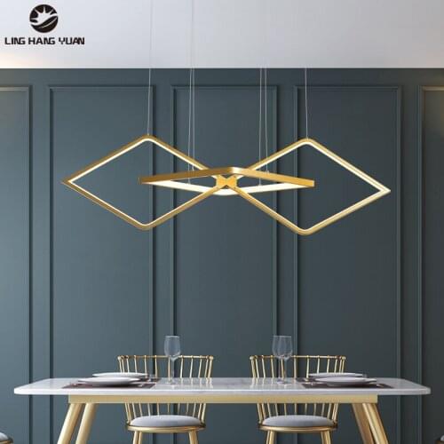 Minimalist Modern Pendant Light Led Lustres 110V 220V Aluminum Chandelier Pendant Lamp Hanging Lamp for Dining room Kitchen