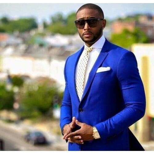 The Latest Coat Pant Designs Royal Blue Formal Custom Wedding Suits For Men Groom Best Man Colorful Skinny Beach 2 Pieces Terno