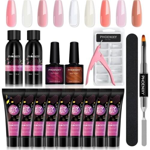 Nail Kits Poly Nail Gel Kit 15ml Builder Gel Set For Building Full UV Gel Manicure Kit Nail Extension UV Gel Kits For Nailss