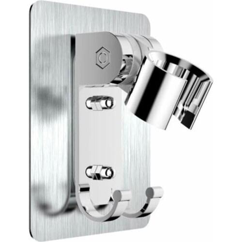 Wall Gel Mounted Shower Head Stand Bracket Holder Hand Held Bathroom Shower Head Fitting Portable Bathroom Accessories