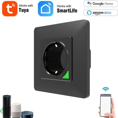 2021 New Smart Wall Socket EU 16A Wifi Smart Power Timing Plug Tuya/Smart life APP Remote Control Works With Google Home Alexa