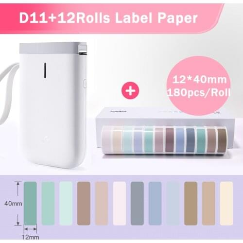 Niimbot Bluetooth Label Printer Thermal Sticker Barcode Label Printer inkless Pocket Mobile Phone Android iOS Machine D11