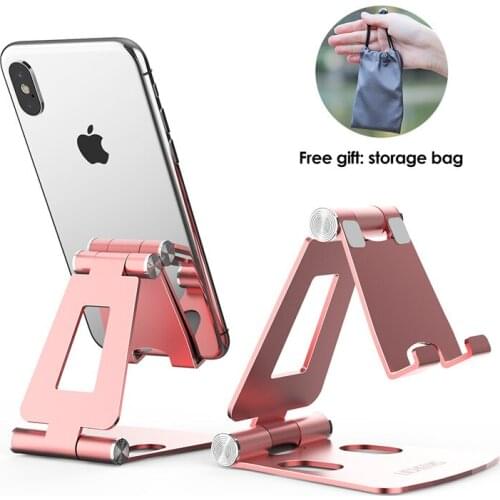 Portable Aluminium Alloy Phone Stand Desk Mobile Smartphone Support Tablet Metal Cell Phone Holder Universal for IPhone 8 11X XS