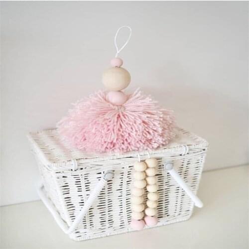 Ballet Dancer Hanging Decoration Girl Adornment Wooden Beads Toy For Wall Shelf Baby Kids Room Nursery Ornament Photography Prop