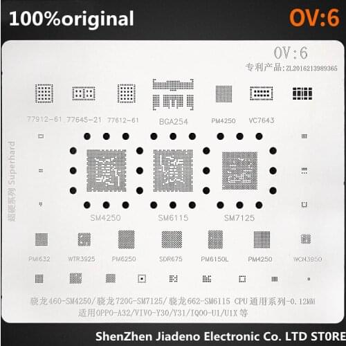 Direct heating oppo-a32 / vivo-y30 / y31 / sm7125 / sm6115 / cpu ov6 Stencil