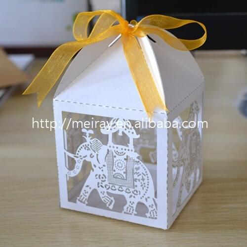 Promotional Hot Wedding Favor Boxes High Quality Laser Cut Candy Boxes From China
