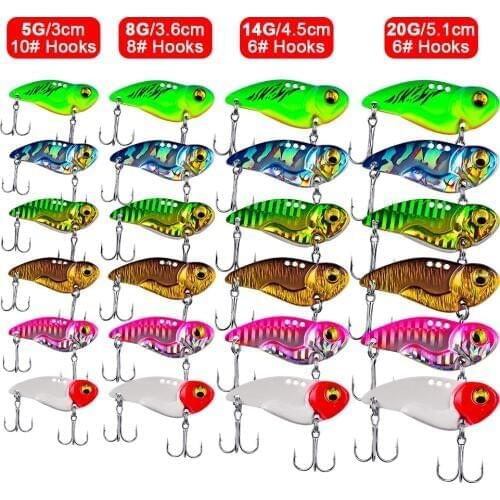 1PC Mini VIB Treble Hooks Sinking Bait 5G 3CM Metal Fishing Lures 3D Fish Eye Bass Lead-coated Copper DW465 Fishing Tackle Pesca