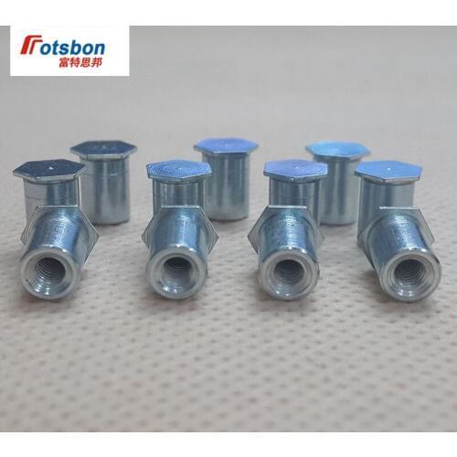 BSO-M3 Self Clinching Standoff Hex Blind Rivet Threaded Standoffs Server Cabinet Sheet Metal Spacer Insert Nut Stud Column Screw