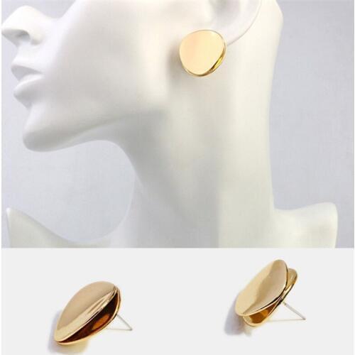 Europe And America Disc Earring Vintage Round Wafer Statement Geometric Earrings For Women Fashion Jewelry Alloy Earrings Gift
