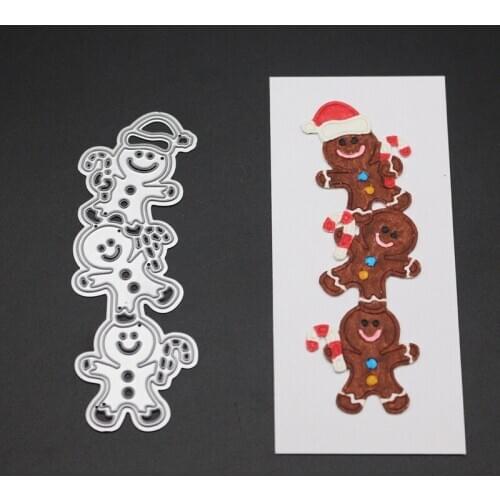 Snowman dools Border Dies Metal Cutting Dies Stencil for DIY Scrapbooking album Decorative Embossing Craft Cut Paper Cards Tool