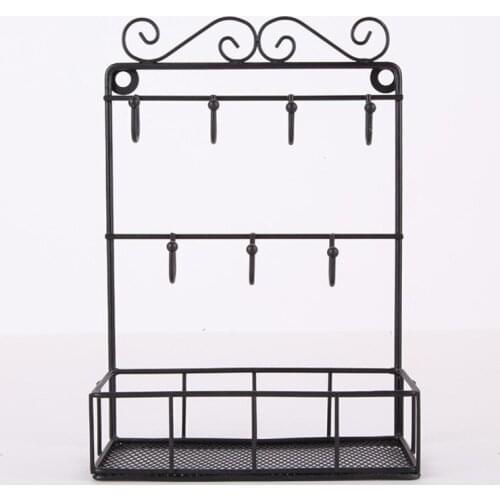 Wrought iron jewelry storage rack display rack hairpin wall hanging rack necklace earrings bracelet jewelry creative ha