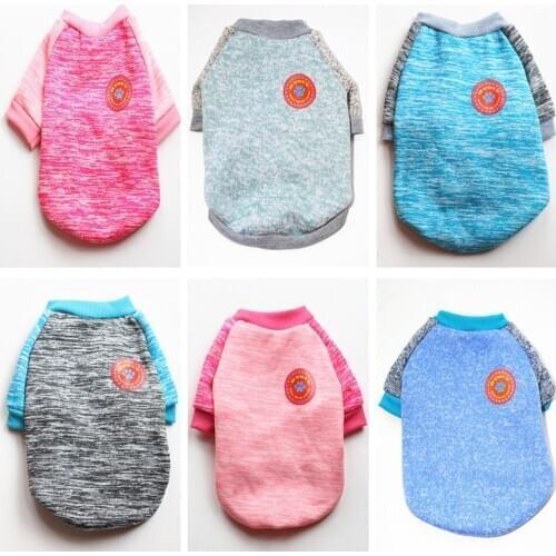 Pet Spring Clothes Small Medium Dog Coat Jacket Puppy Warm Clothing Soft Overalls Costume Outfits Classic Cat Sweater T-shirt