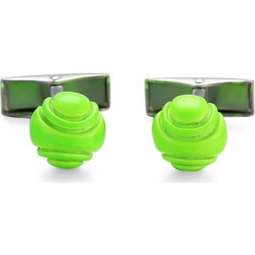 High Quality Brass Material Fashion Mens Shirt Cufflinks Classic Green Tennis Cufflinks Factory Direct Wholesale & Retail