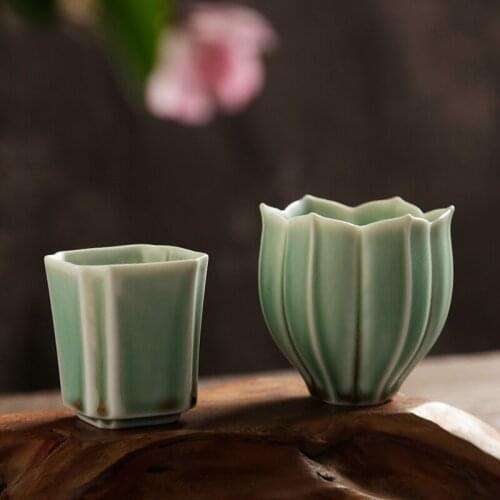 NEWYEARNEW 1piece Retro Ceramic Tea Wine Cup Set Accessorie Tableware Wedding Business Gift