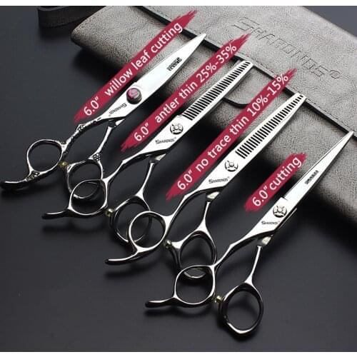 Japan 440C steel Left-handed Hairdressing Scissors Special Stylist Scissors for Left-handers Sharp and wear-resistant Free logo