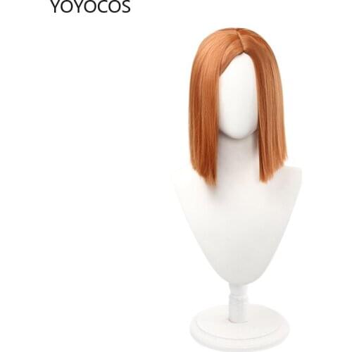 YOYOCOS Anime Jujutsu Kaisen Wig Cosplay Nobara Kugisa Peruca Brown Sexy Shawl Girl with Short Hair Halloween Carnival Party New