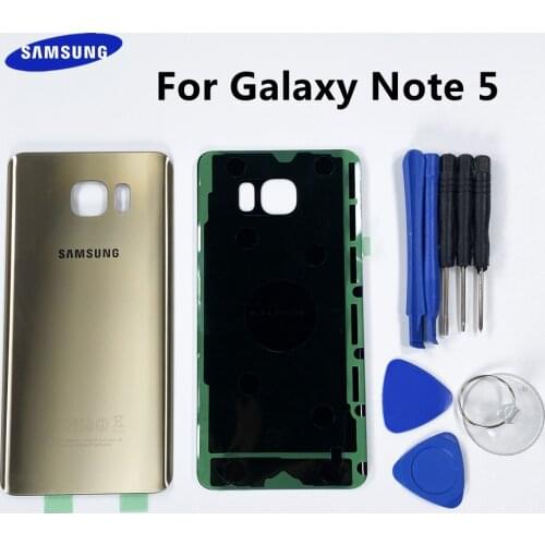Back Cover NOTE5 Rear Case Glass Housing Shell For Samsung Galaxy Note 5 N920 SM-N920F N920P N920A N920V Battery Door + Tools
